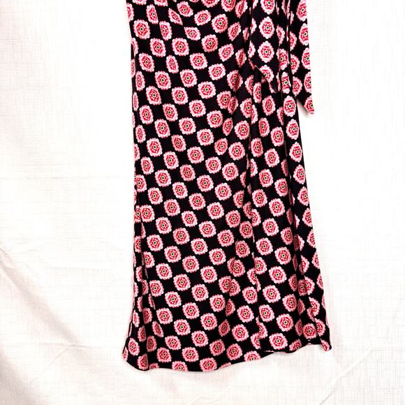 DVF 100% Silk Zoe Wrap Dress Womens 4 Jersey Knit Retro Work Business Casual - Picture 4 of 15